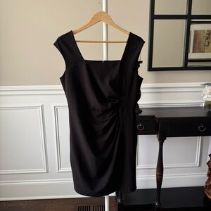 Express Black Ruched Sheath Mini Dress